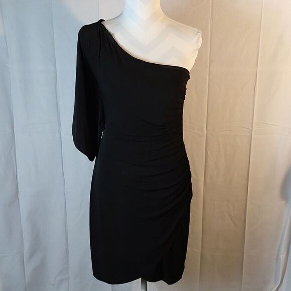 Intermission One Shoulder Little Black Bodycon Mini Dress - Picture 1 of 9